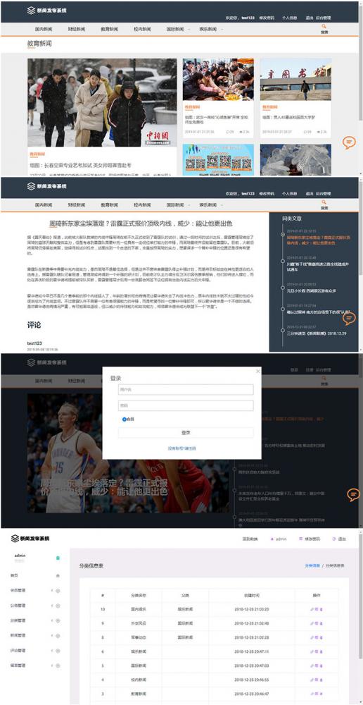 ThinkPHP新闻发布系统源码